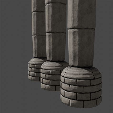 Stone Column Free Vr Ar Low Poly 3d Model Cgtrader
