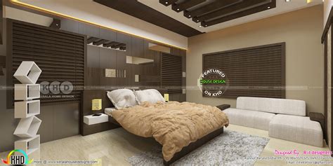 Beautiful modern bedroom interior designs - Kerala home design and