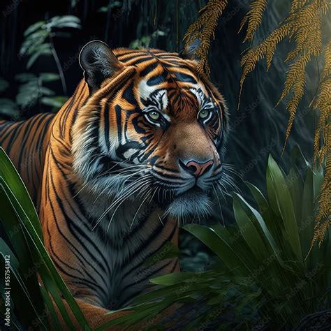 Sumatran Tiger Panthera Tigris Sumatrae Is A Rare Tiger Subspecies