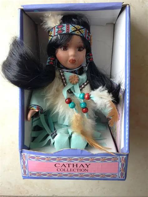 cathay collection native american indian style porcelain doll new in box 38 98 picclick