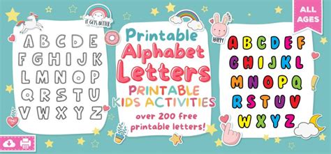 Free Alphabet Printables Letters Worksheets Stencils 42 Off