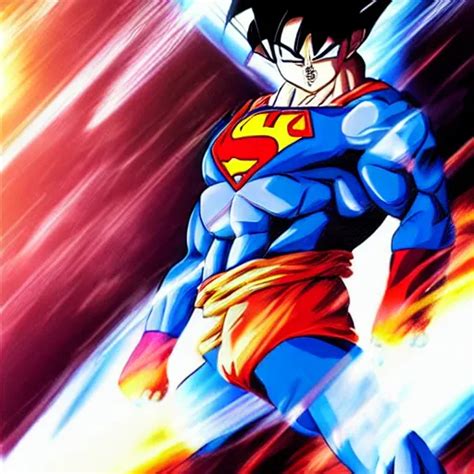 Goku And Superman Fusion Anime Cinematic Artstation Stable