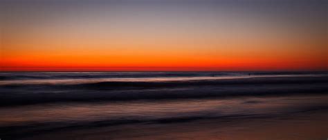 Sunset Beach Sunset Sea Long Exposure Hd Wallpaper Wallpaperbetter