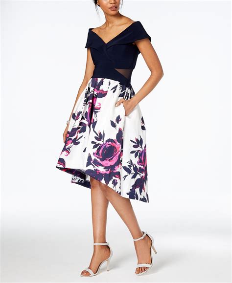 From your everyday look to a formal ensemble, dillard's has the dresses to meet your style needs. XSCAPE Floral-Print High-Low Dress - Dresses - Women ...