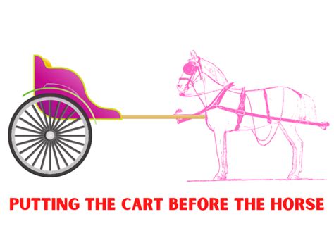What Does The Phrase Putting The Cart Before The Horse Mean Past