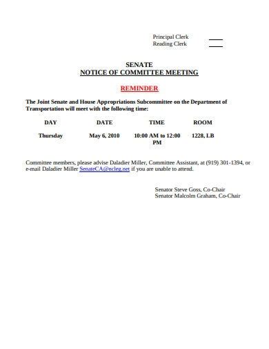 11 Meeting Reminder Templates In Pdf Doc