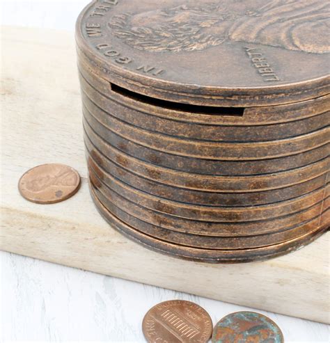1975 Vintage Penny Coin Bank Stacked Pennies Bicentennial Etsy