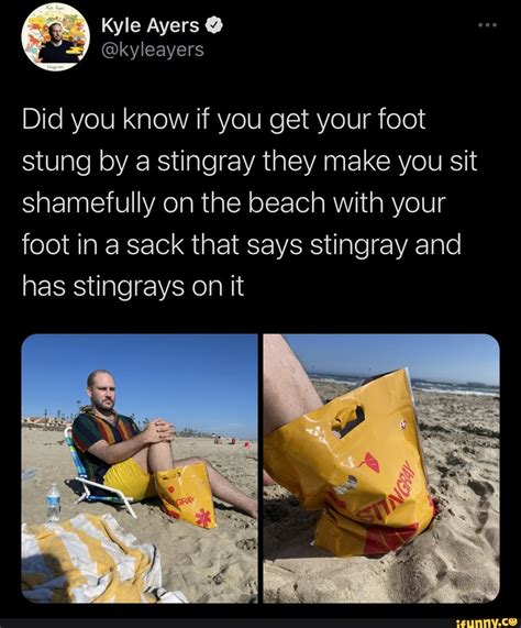 Did You Know If You Get Your Foot Stung By A Stingray They Make You Sit