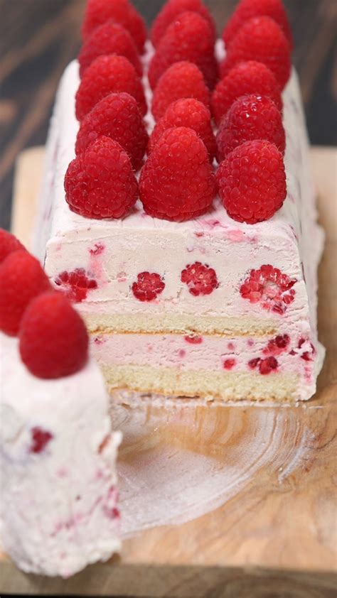 Raspberry Ice Cream Cake Recipe Raspberry Ice Cream Ice Cream Cake