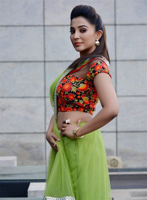 Actress Parvathy Nair Navel Show In Gree Saree Hd Photos ~ South