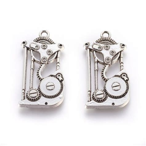 Steampunk Gear Charms Silver Charm Riverside Beads
