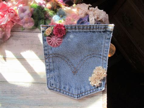 Pocket Embellishments Craft Supplies Diy Jean Pockets Etsy