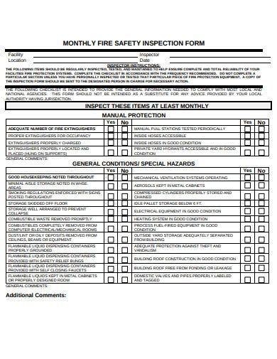 11 Safety Inspection Form Templates In Doc Pdf