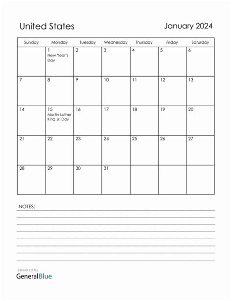 2024 January Calendar Events United States Holidays Kora Sharleen