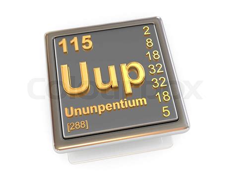 Ununpentium Chemical Element Stock Image Colourbox