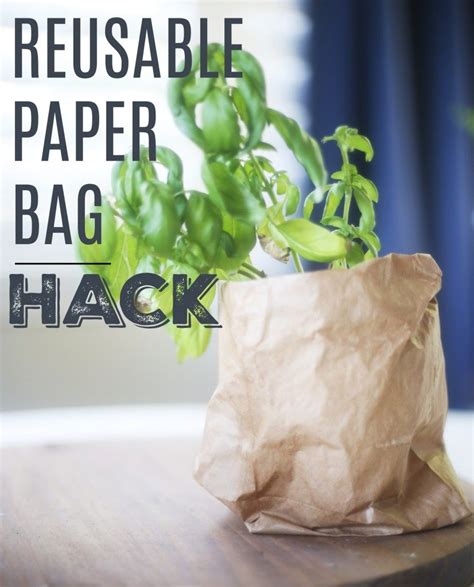 Simple Reusable Paper Bag Hack Everyday Edits Paper Bag Paper