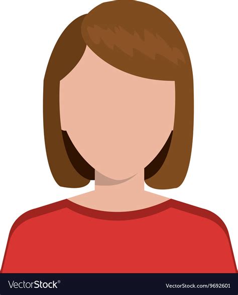Young Executive Woman Profile Icon Royalty Free Vector Image