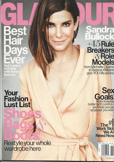 Glamour Magazine Sandra Bullock Best Hair Shoes Bags And Boots Sex