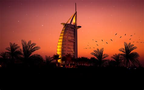Download Wallpapers Burj Al Arab 4k Sunset Dubai Uae United Arab