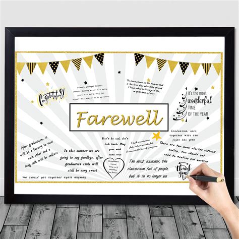 Buy Farewell Party Decorations Goodbye Card Guest Book We Will Miss You
