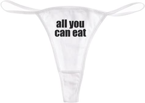 Amazon Com Decal Serpent All You Can Eat Funny Women S Cotton Thong Bikini Clothing