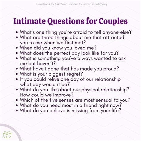 50 Questions To Increase Intimacy