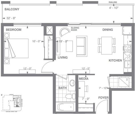 Axiom Condos 2 By Greenpark Sherbourne 1 Floorplan 1 Bed And 1 Bath