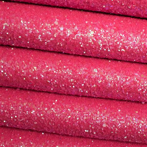 Princess Pink Premium Quality Chunky Glitter Fabric Sheet From