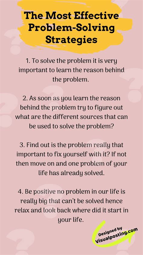 Strategies For Effective Problem Solving