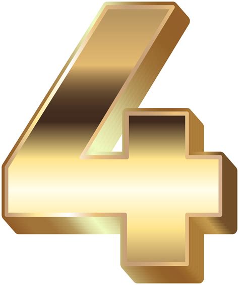 Number Eight 3d Gold Png Clip Art Image Art Images Clip Art Nascar Font