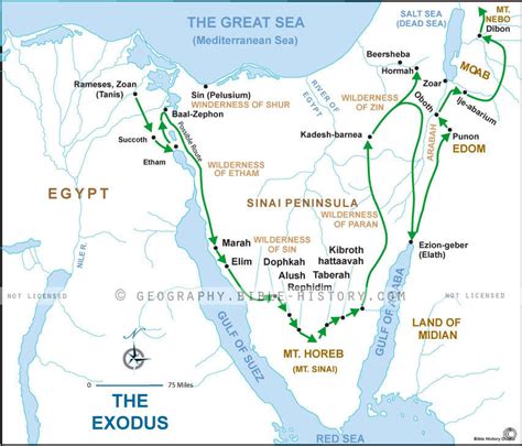 Exodus Route Map Bible Mapping Bible Genesis Bible