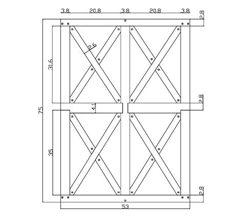 Dimensions Of Wall Panel Timber Frame Elements Cm Download Scientific Diagram