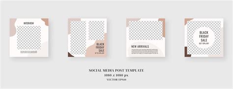 Social Media Template Trendy Editable Social Media Post Template Mockup Isolated Template