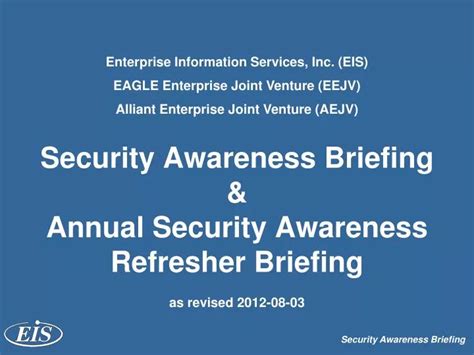 Ppt Security Awareness Briefing And Annual Security Awareness Refresher