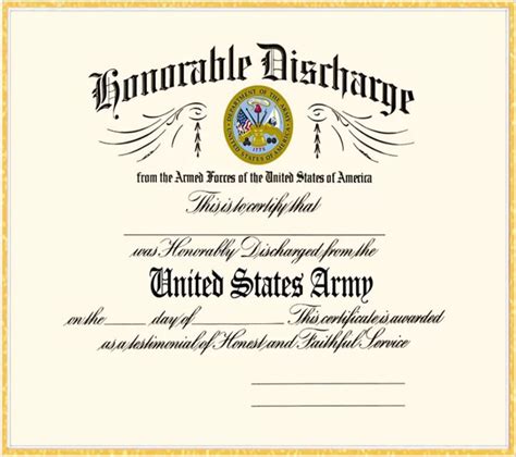 Certificate Of Discharge Form