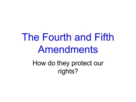 The Fourth And Fifth Amendments How Do They Protect Our Rights Lesson Plan For 7th 12th