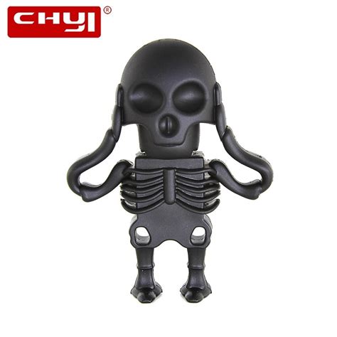 Chyi Skeleton 30 Usb Flash Drive Black Skull Pendrive Memory Stick 4gb