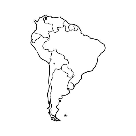 South America Map Vector Sketch Vector Art At Vecteezy