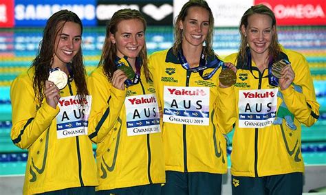 Australian Womens 4x200m Relay Team Break World Record And Win Gold At