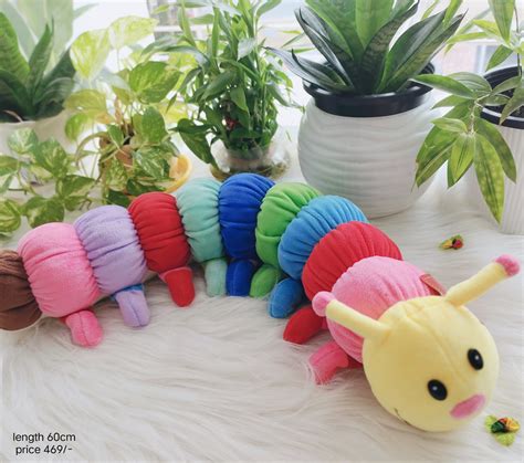 Plush Caterpillar Soft Toy 60cm Pretty Plums