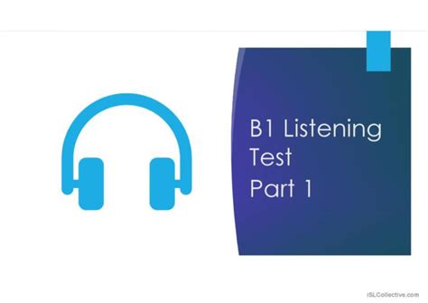 B1 Listening Test General Listening English Esl Powerpoints