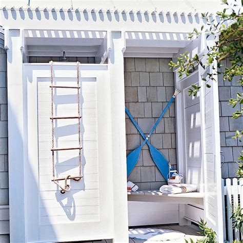 Room Saving Storage Ideas For Outdoor Showers Fresh Air