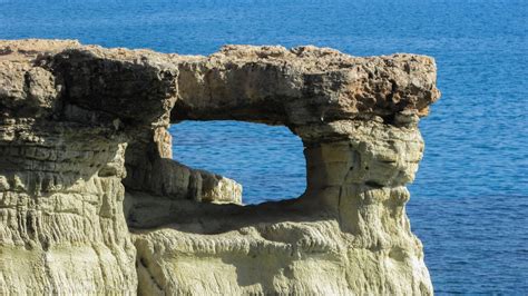 Free Images Sea Coast Rock Ocean Window Formation Cliff Blue