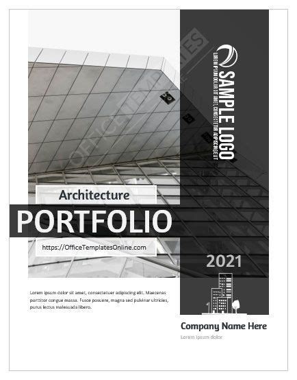 Free Architecture Portfolio Cover Page Template In Ms Word Cover Page