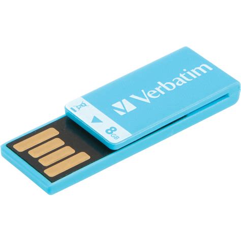 Verbatim 8gb Clip It Usb Flash Drive Blue 43934 Bandh Photo Video