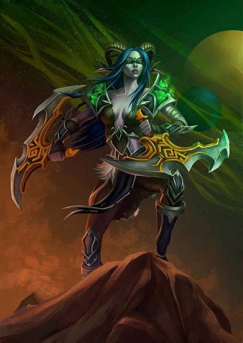 Night Elf Illidari Demond Hunter Daily World Of Warcraft Art Board Blizzard Wow