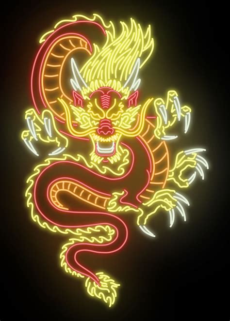 Neon Chinese Dragon Ubicaciondepersonascdmxgobmx