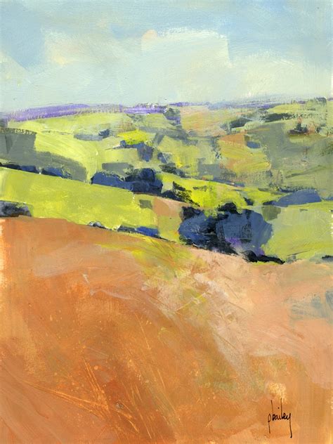 Semi Abstract Landscape Original Painting By Paulbaileyart