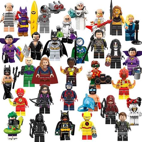 dc super heroes minifigures series complete collection 16 lego minifig display frames for lego