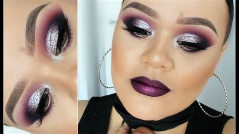 Dramatic Cut Crease And Purple Ombre Lip ♡ Makeup Tutorial Youtube